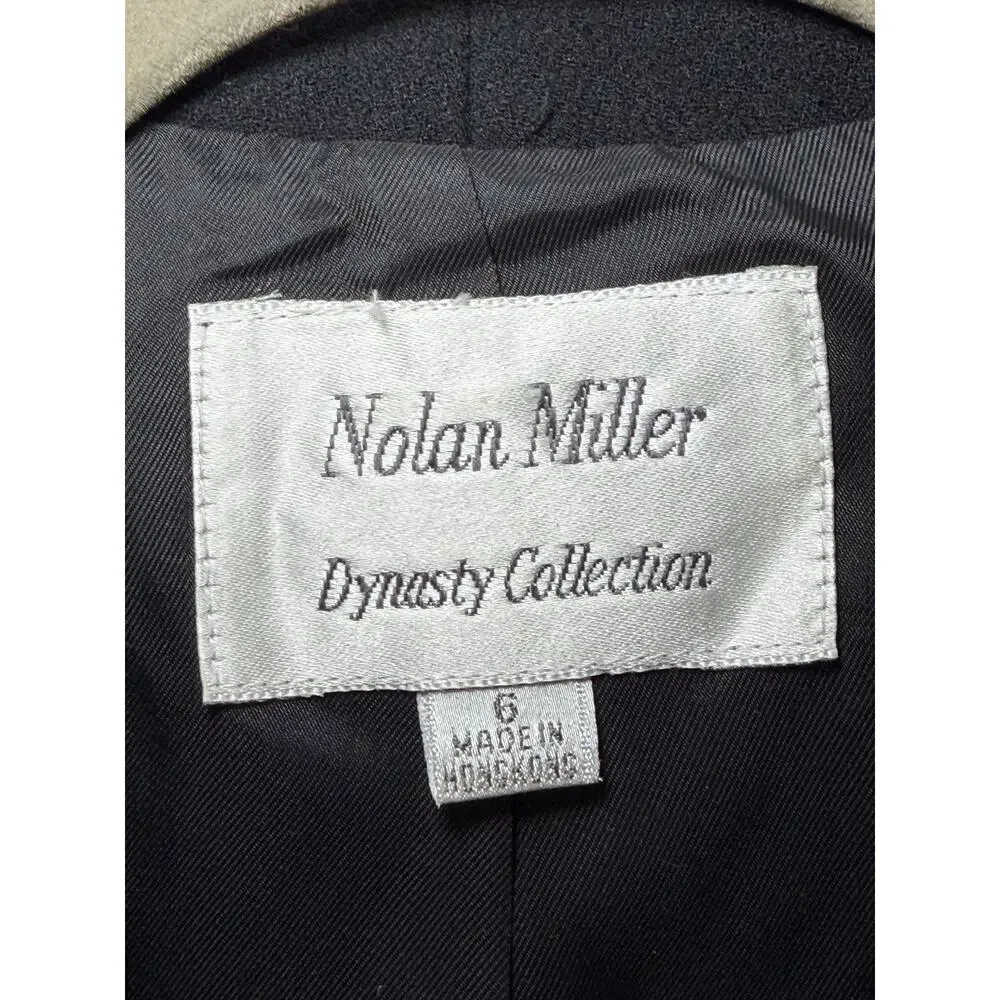 Nolan Miller Vintage Dynasty Blazer Black Beaded Rhinestone Jacket Size 6